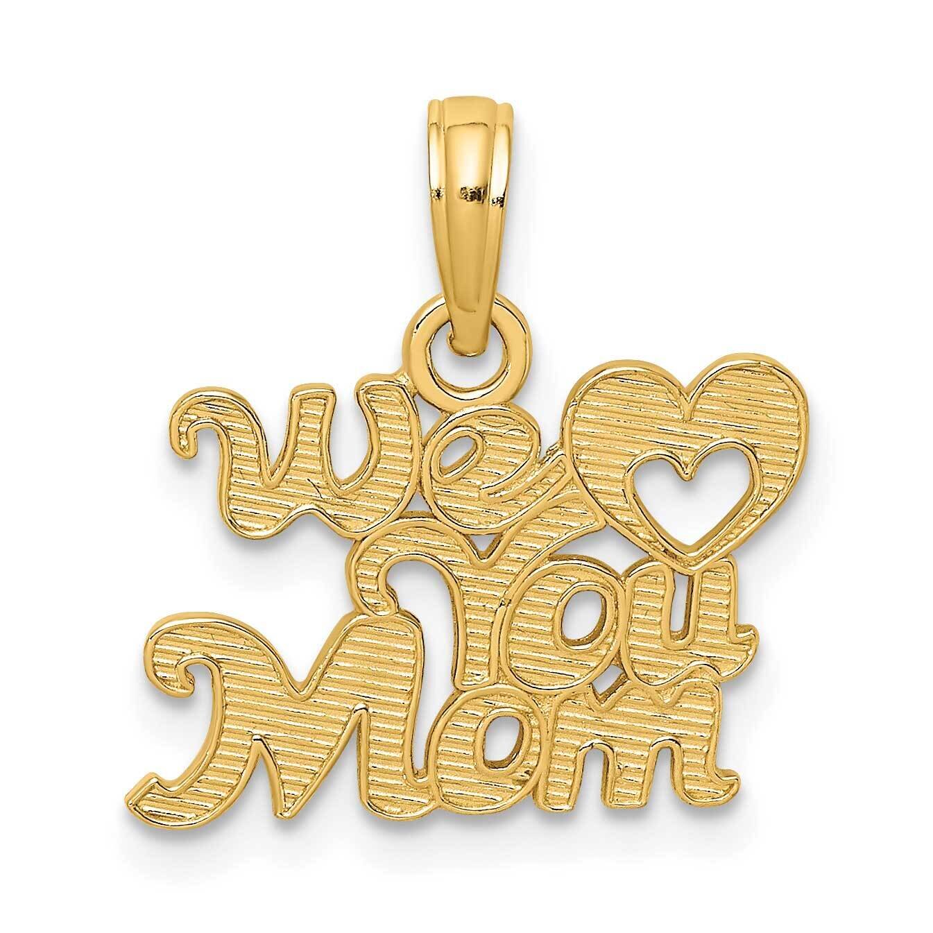 We Heart You Mom Charm 14k Gold C2993, MPN: C2993,