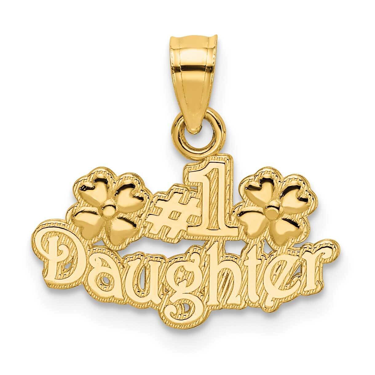 #1 Daughter with Flowers Charm 14k Gold C3013, MPN: C3013,