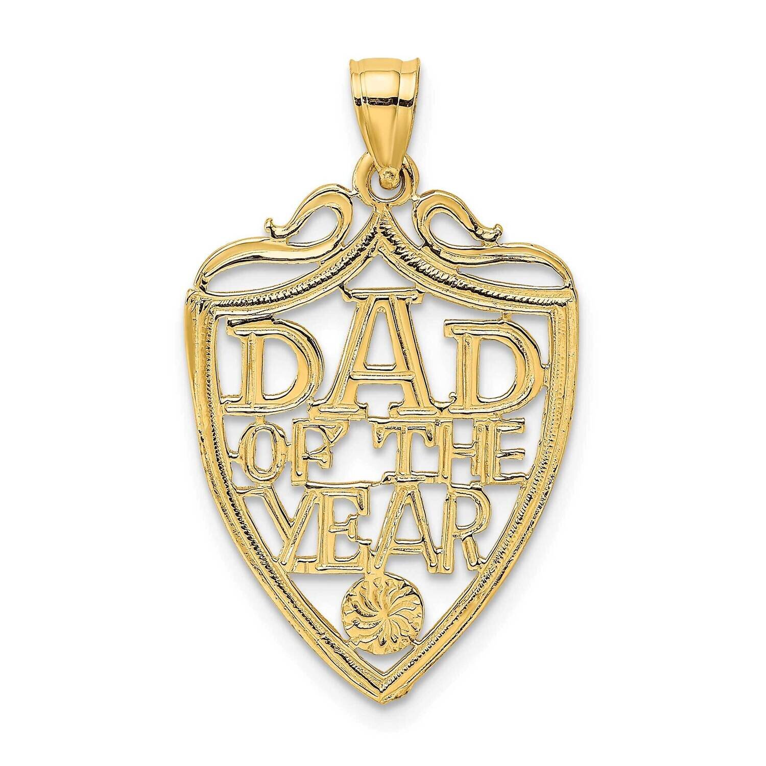 Dad of The Year Plaque Charm 14k Gold C3018, MPN: C3018, 637218025879