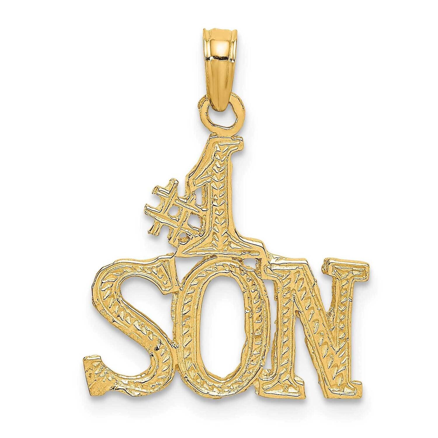 #1 Son Charm 14k Gold C3019