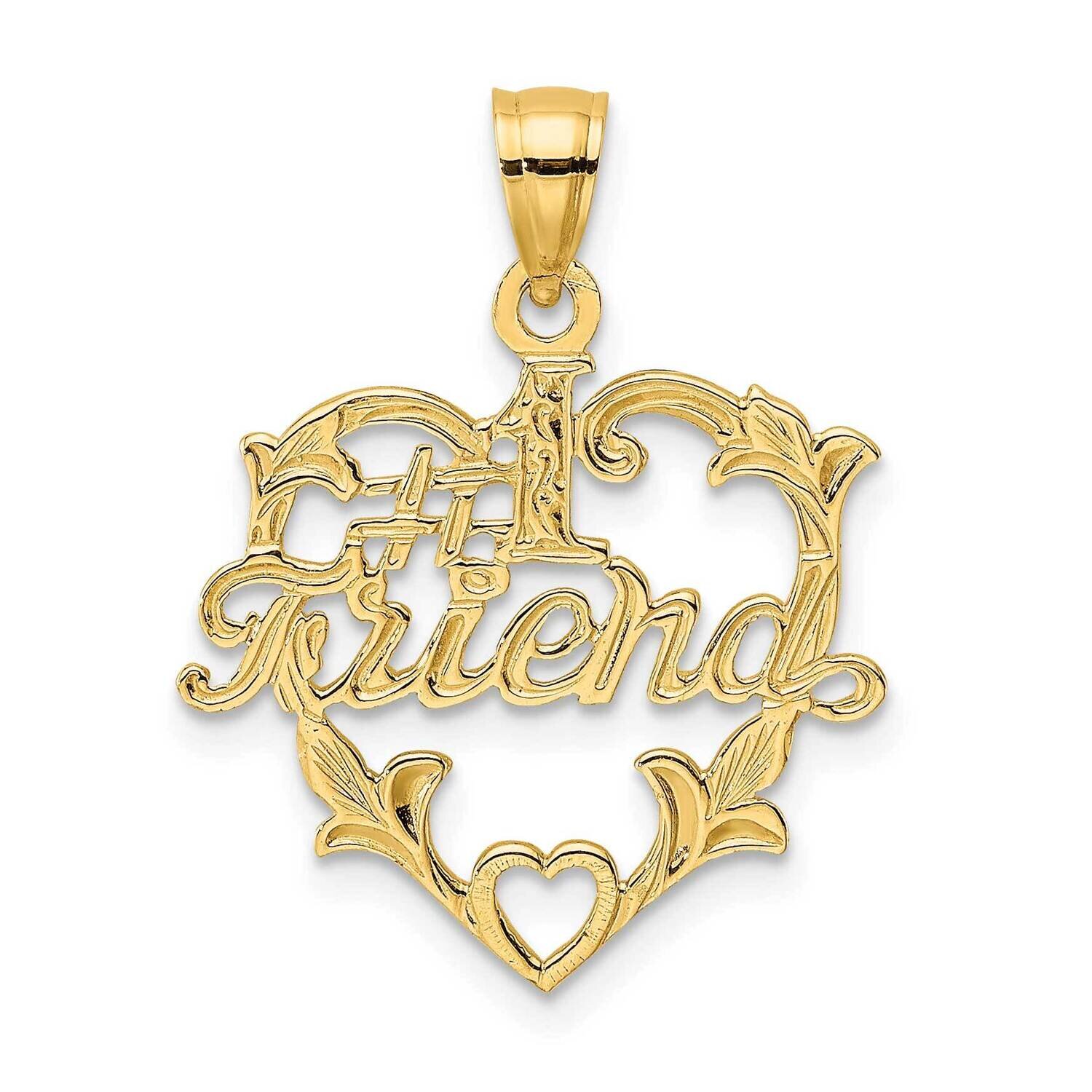 #1 Friend In Heart Charm 14k Gold C3031, MPN: C3031, 637218023998