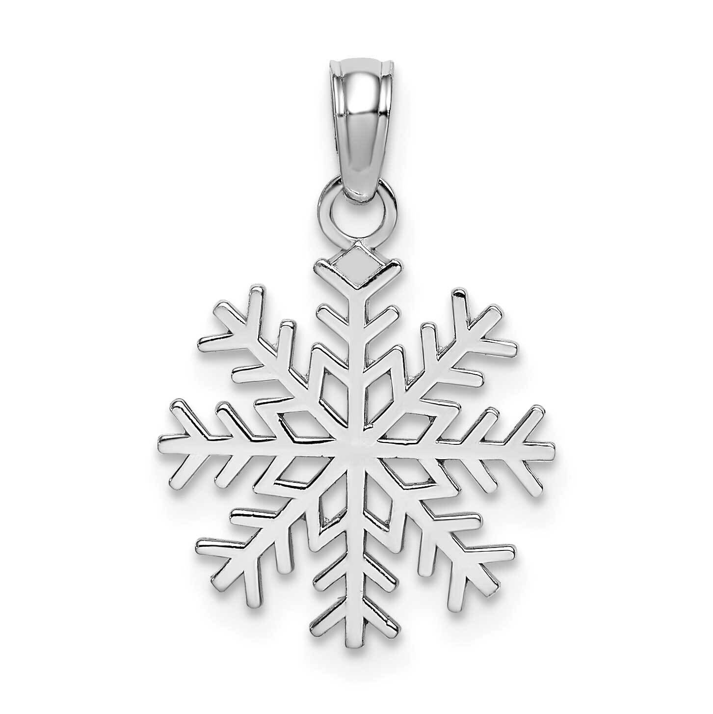 Snowflake Pendant 14k White Gold 3-D C3062W, MPN: C3062W, 637218174652