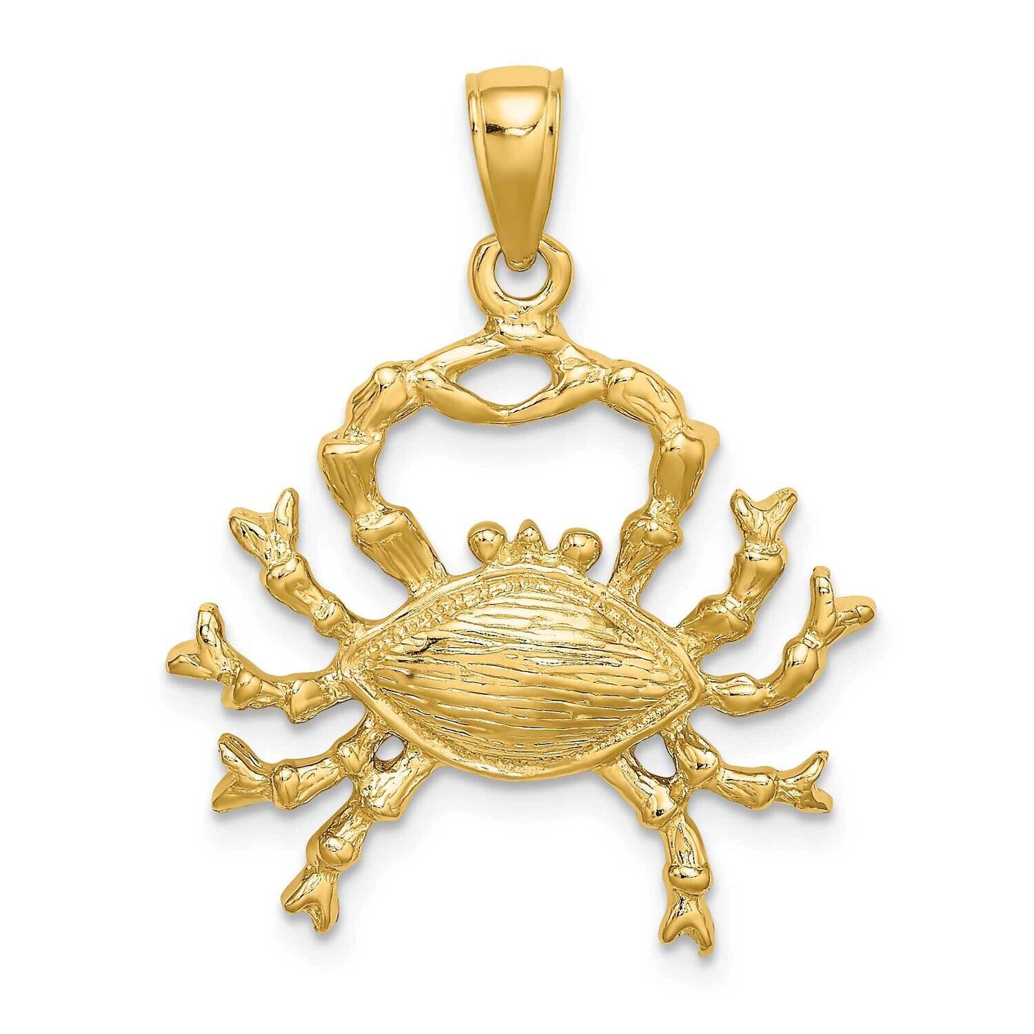 Large Cancer Zodiac Charm 14k Gold C3170, MPN: C3170, 196904086377