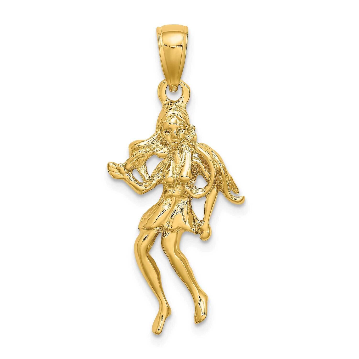 Large Virgo Zodiac Charm 14k Gold C3172, MPN: C3172, 196904085301