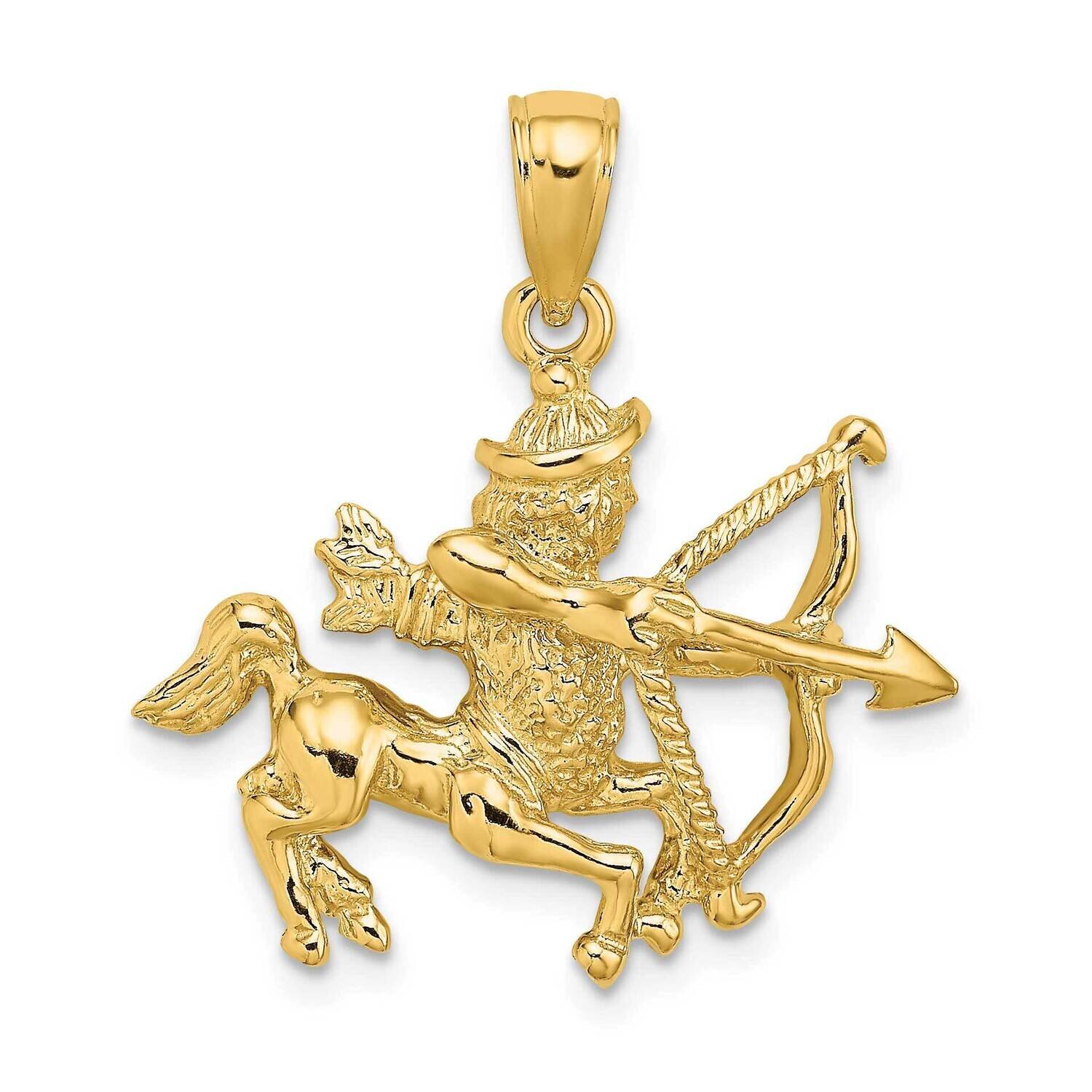 Large Sagittarius Zodiac Charm 14k Gold C3175, MPN: C3175, 196904088326