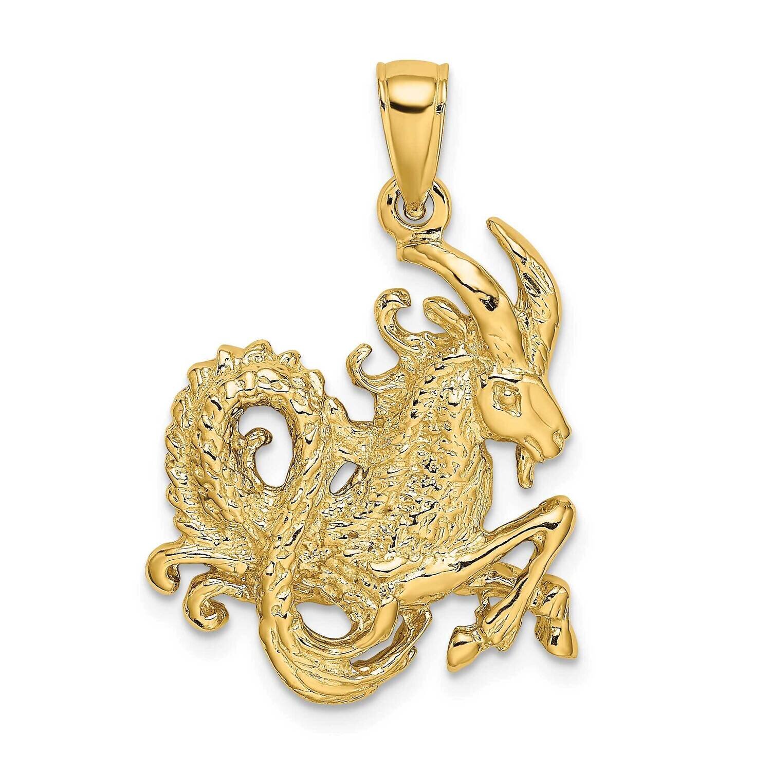 Large Capricorn Zodiac Charm 14k Gold C3176, MPN: C3176, 196904088821