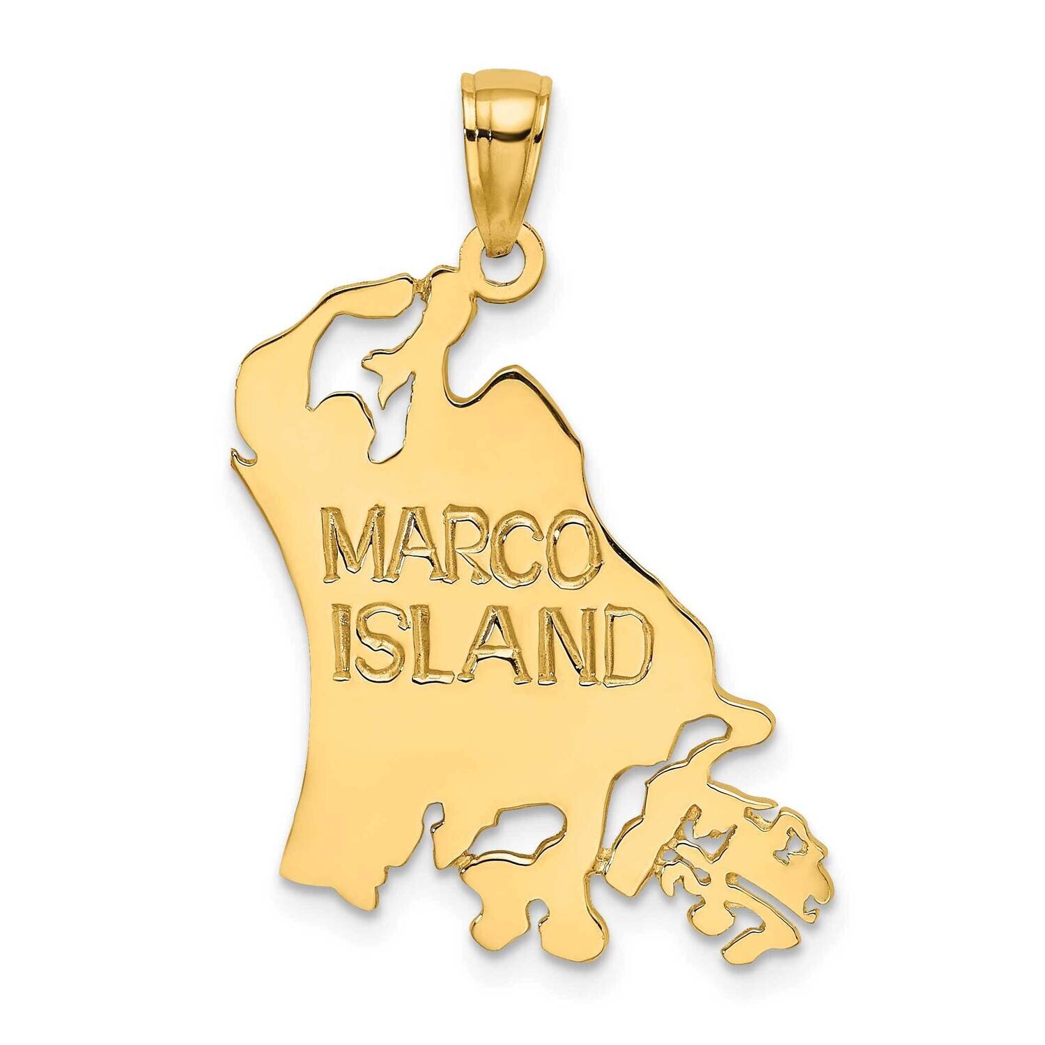 Cut Out Marco Island Charm 14k Gold C3266, MPN: C3266,