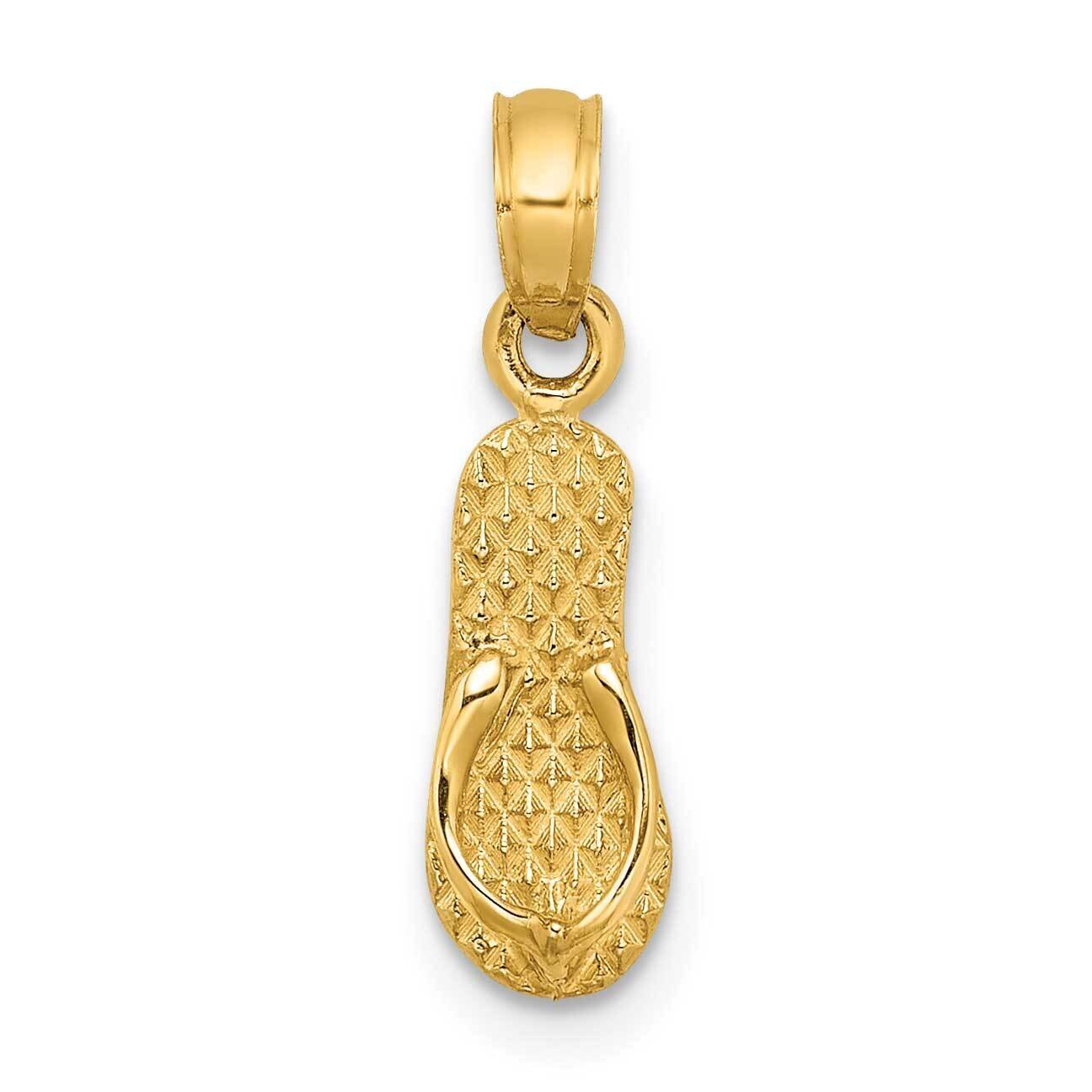 Myrtle Beach Single Flip-Flop Charm 14k Gold C3269, MPN: C3269, 196904089750