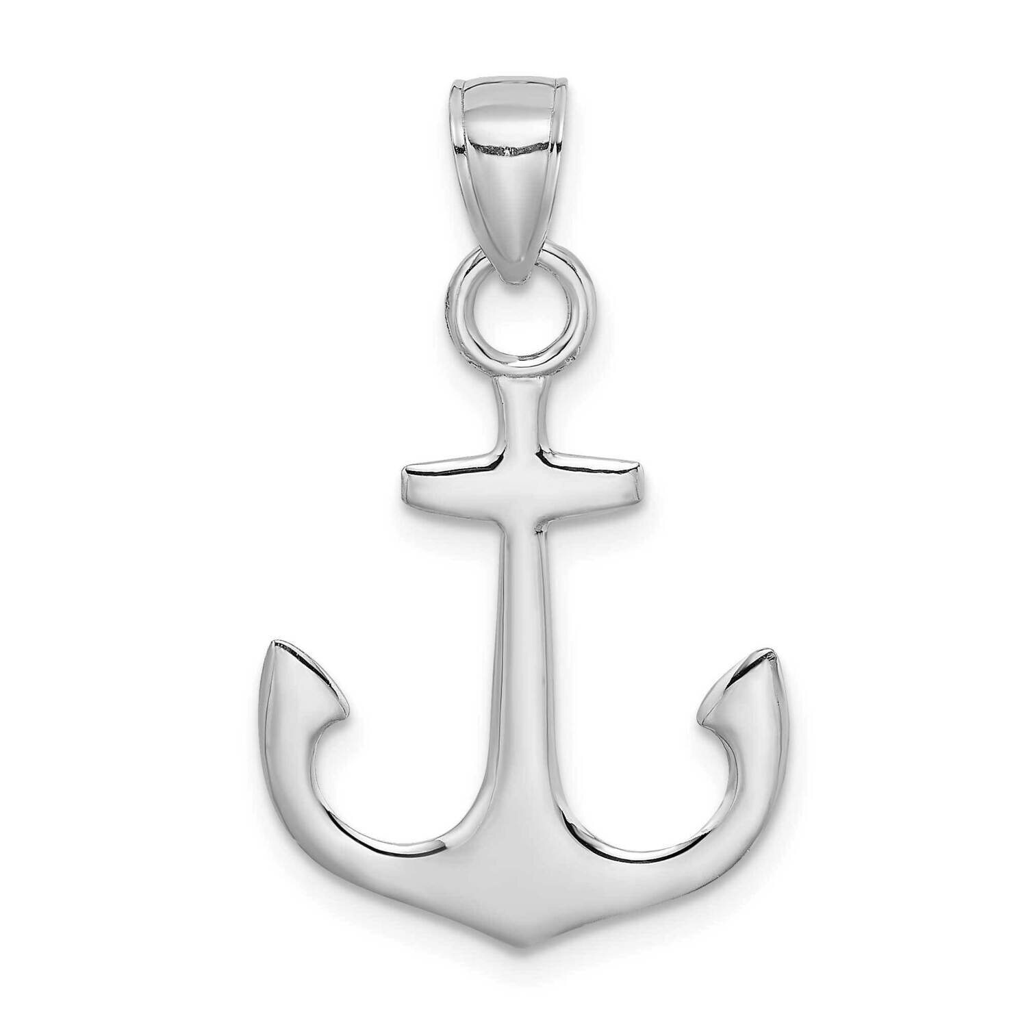 3-D Anchor Charm 14k White Gold Polished C3345W, MPN: C3345W, 637218188307
