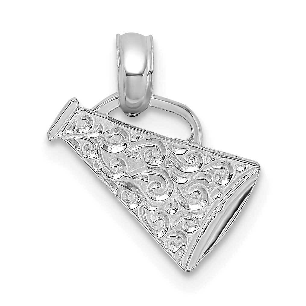 Megaphone with Handle Pendant 14k White Gold C3551W, MPN: C3551W,