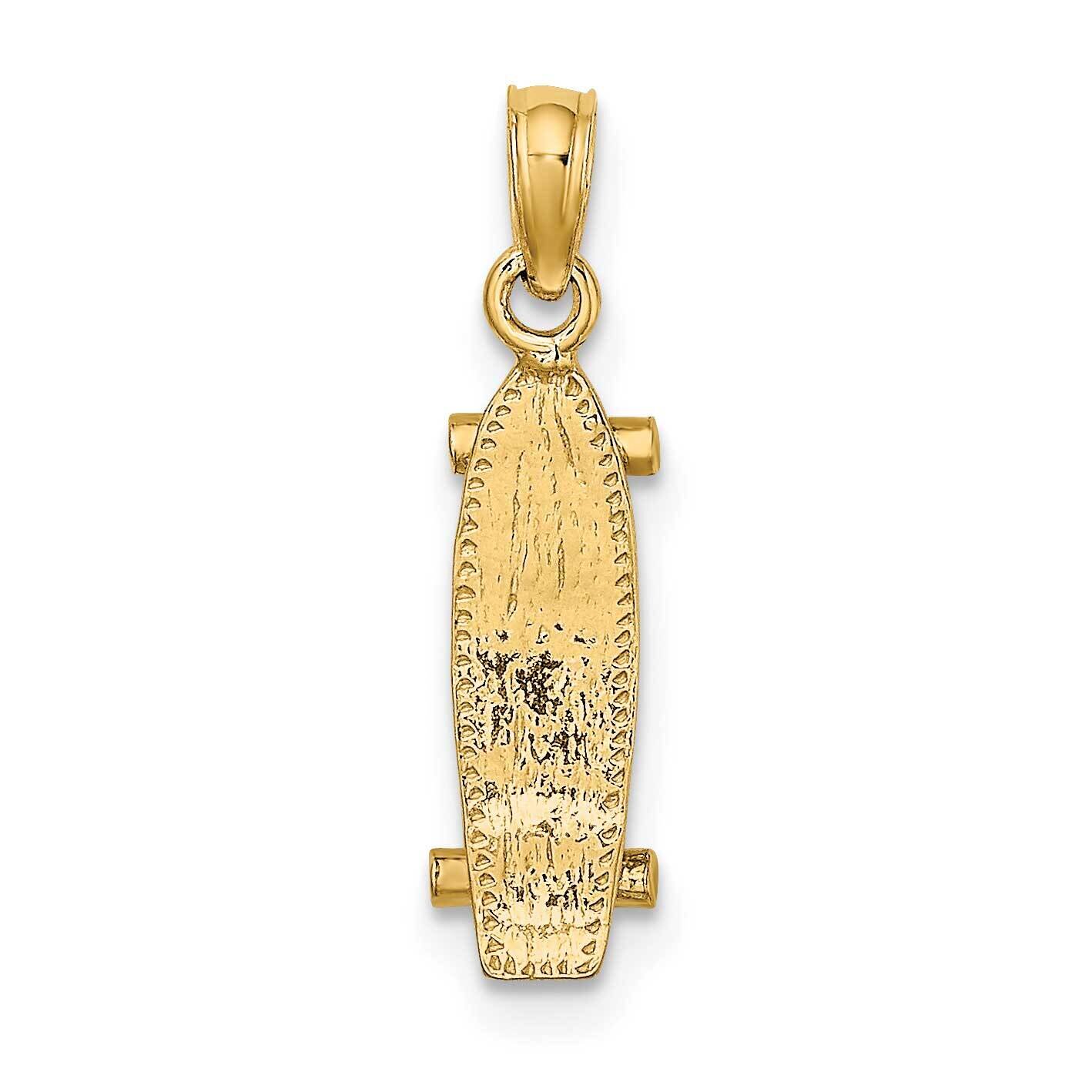 Skate Board Charm 14k Gold 3-D C3571, MPN: C3571, 637218020126