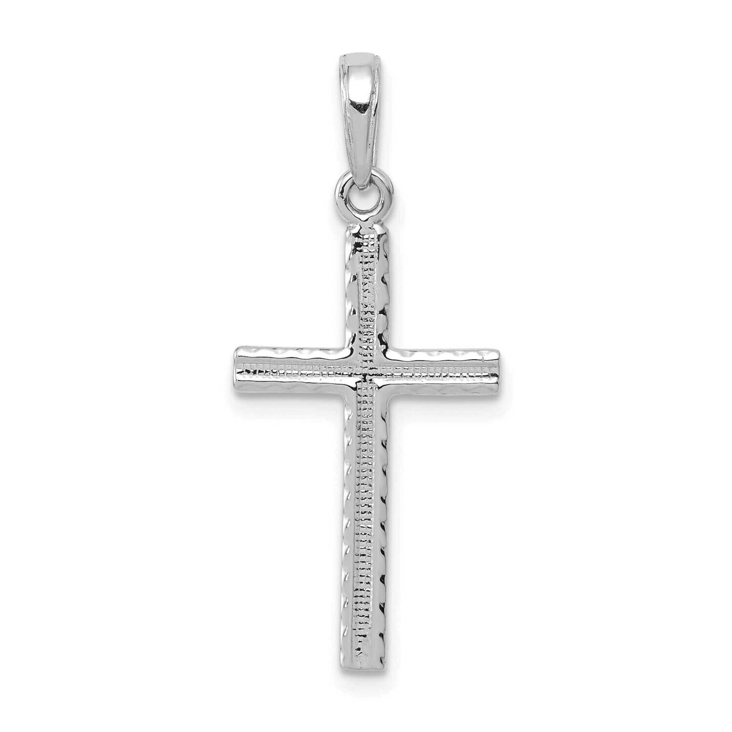 Latin Cross Pendant 14k White Gold C3866W, MPN: C3866W,