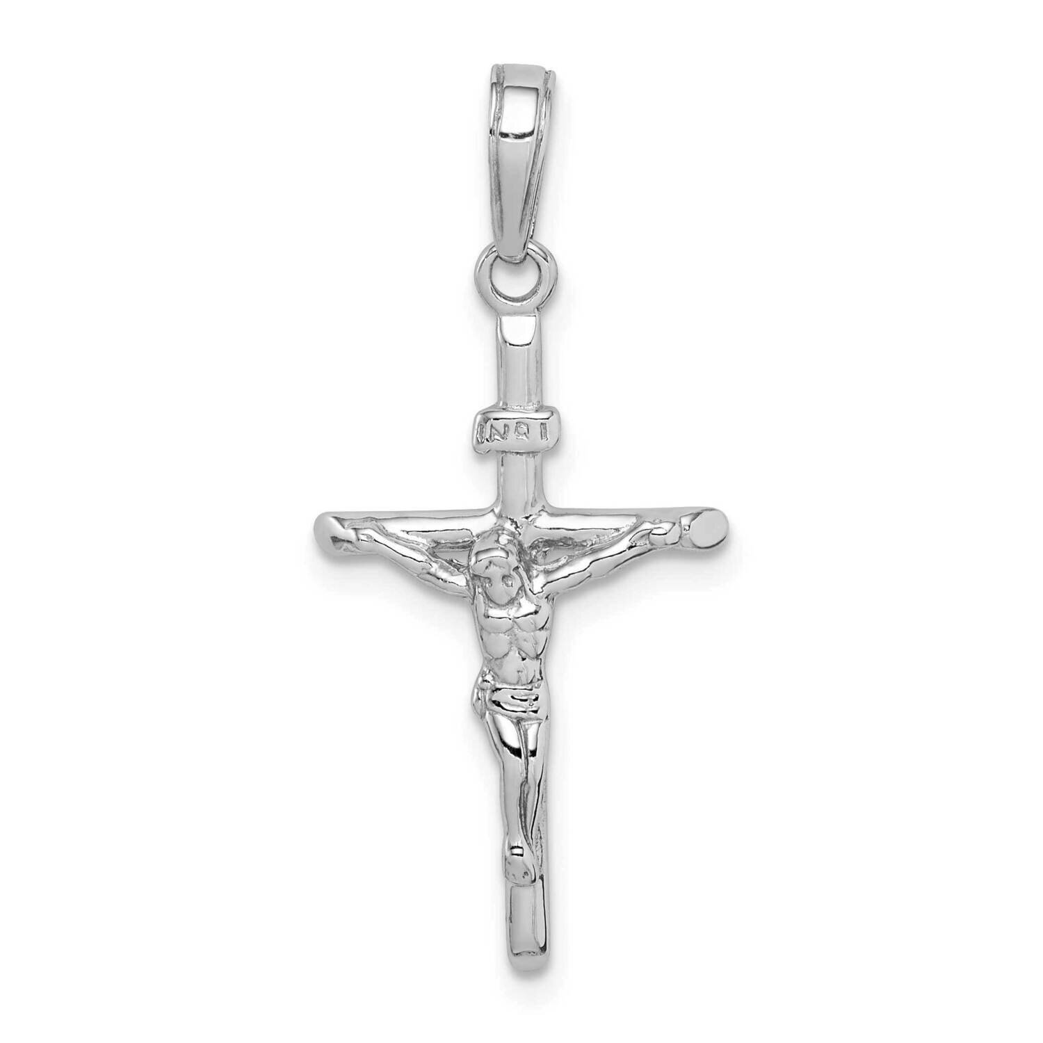 Stick Style Crucifix Pendant 14k White Gold C4355W