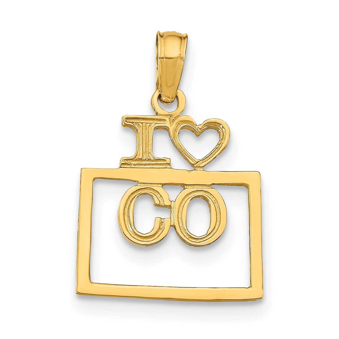 Colorado State Pendant 14k Gold Solid D1153, MPN: D1153,