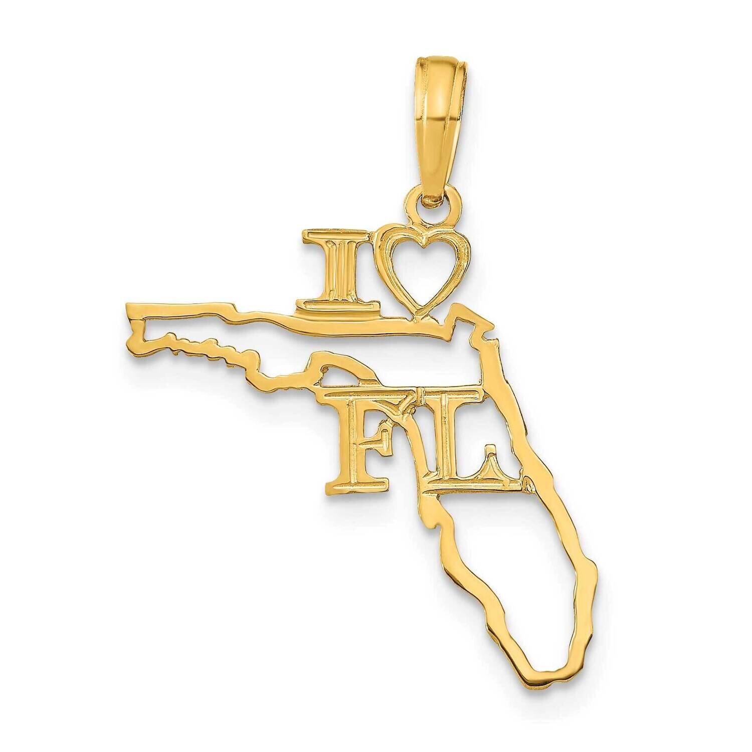 Florida State Pendant 14k Gold Solid D1156, MPN: D1156, 637218036561