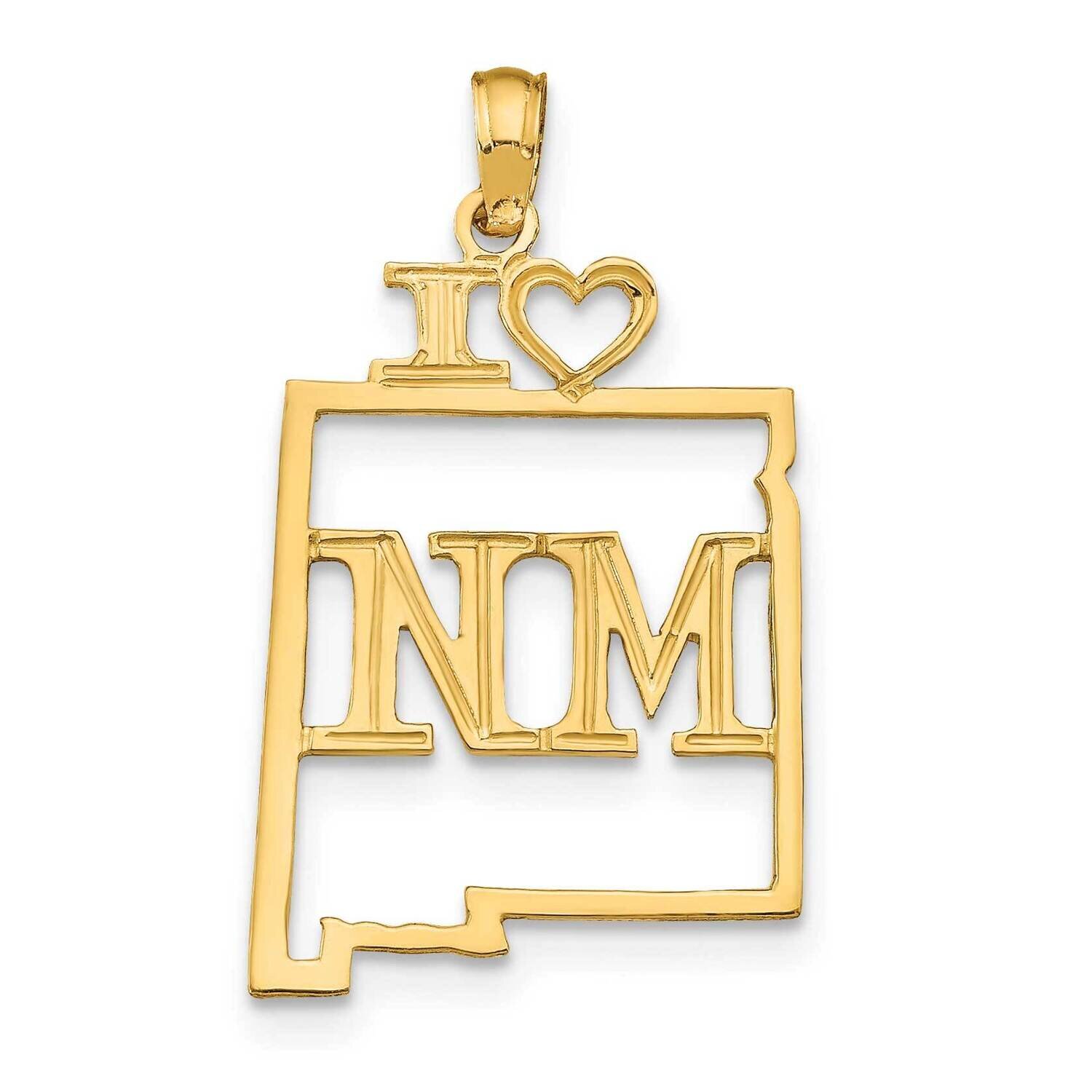 New Mexico State Pendant 14k Gold Solid D1179, MPN: D1179,