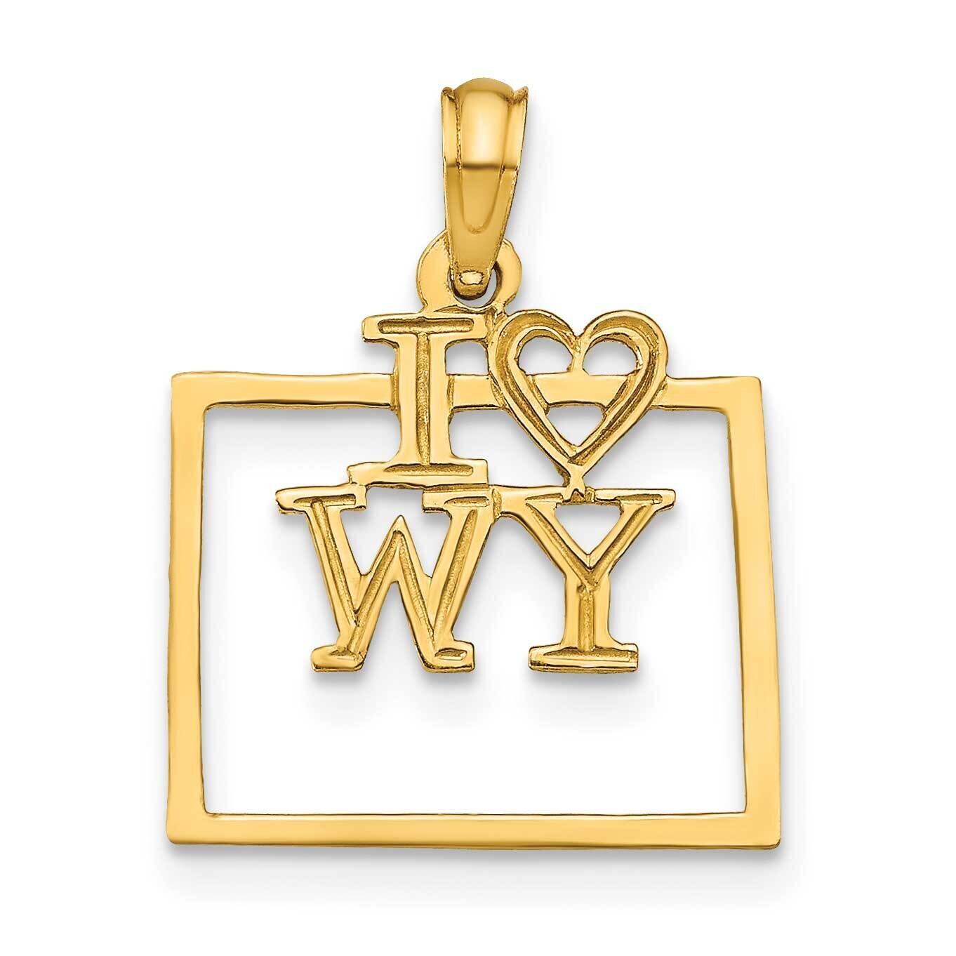 Wyoming State Pendant 14k Gold Solid D1197, MPN: D1197,