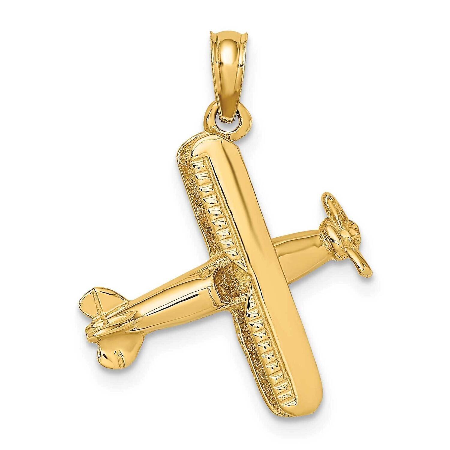 Bi-Plane Charm 14k Gold 3-D D1227, MPN: D1227, 637218061945