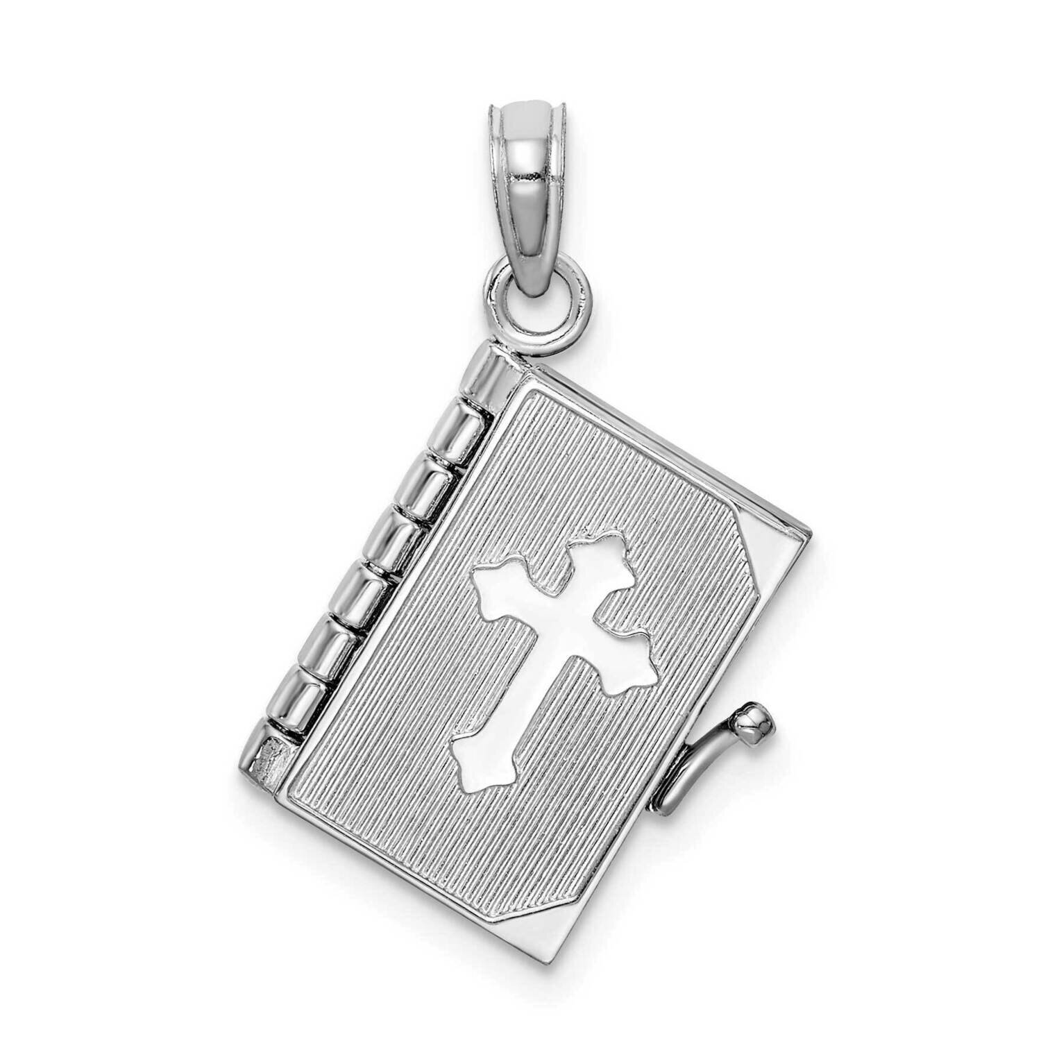 Lords Prayer Bible Pendant 14k White Gold D1504W, MPN: D1504W, 637218152841