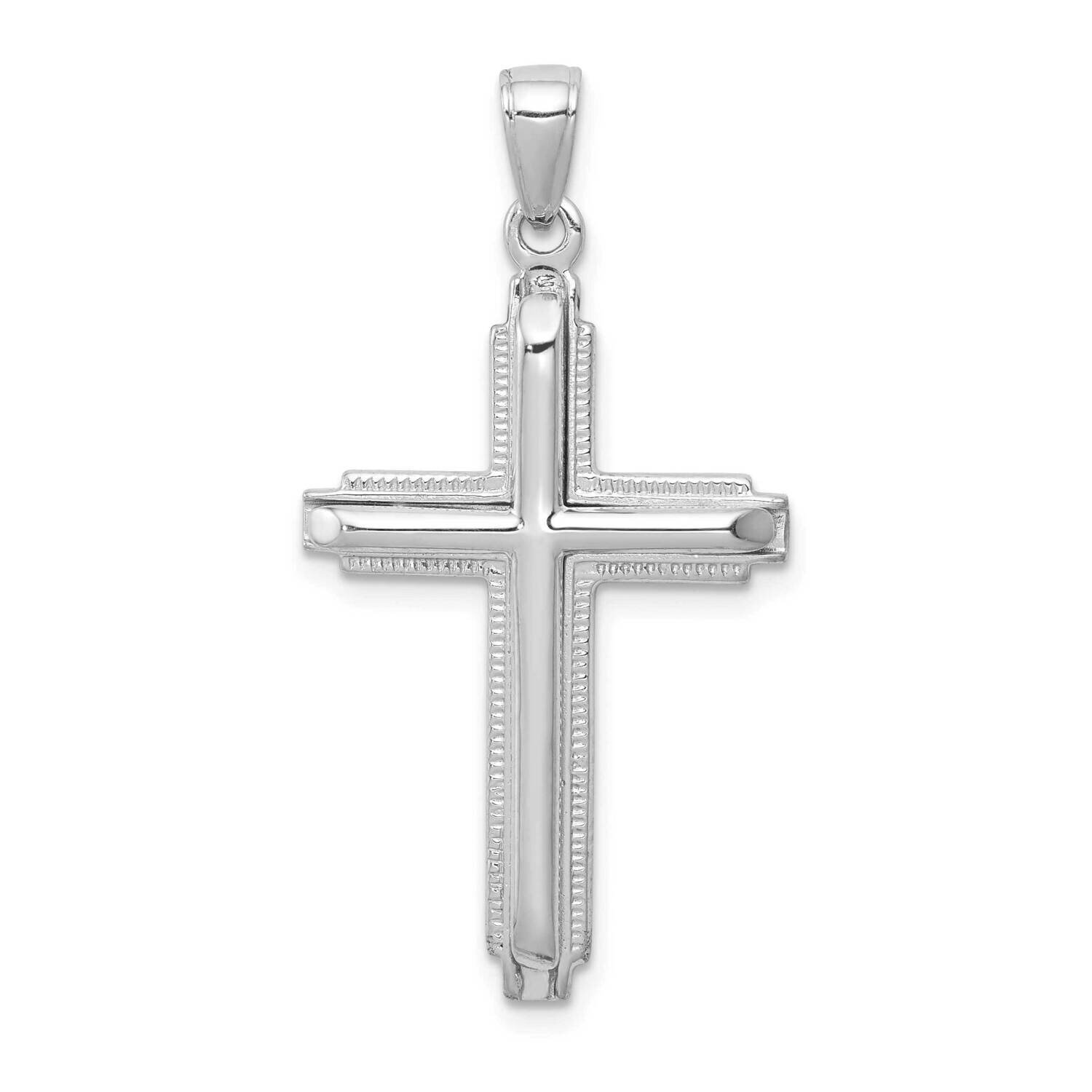 Cross Pendant 14k White Gold Polished D1661W, MPN: D1661W, 637218118809