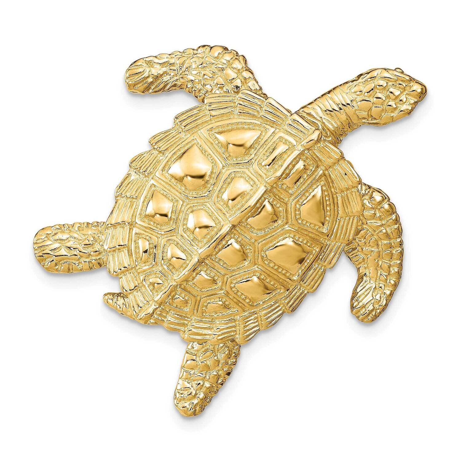 Sea Turtle Slide 14k Gold D2857