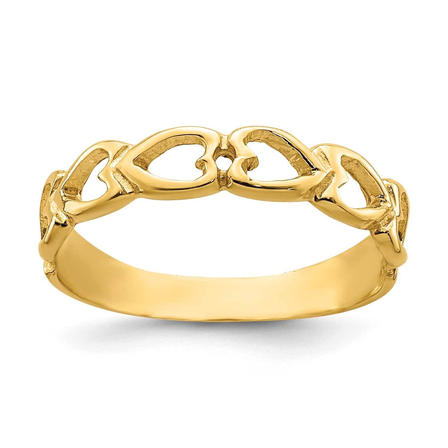 Open Hearts Baby Ring 14k Gold D3126