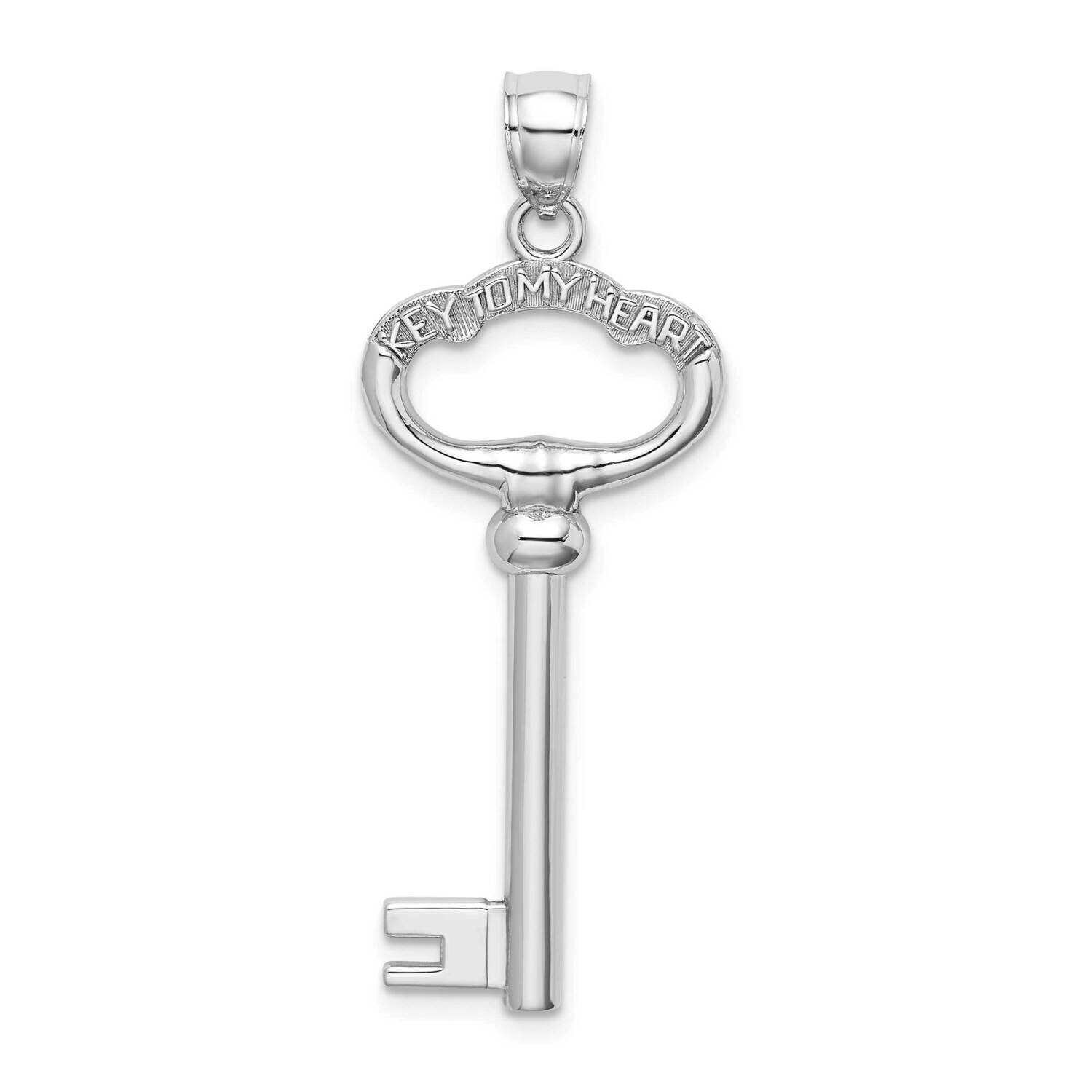 Key To My Heart Key Charm 14k White Gold D3853W, MPN: D3853W, 637218149445