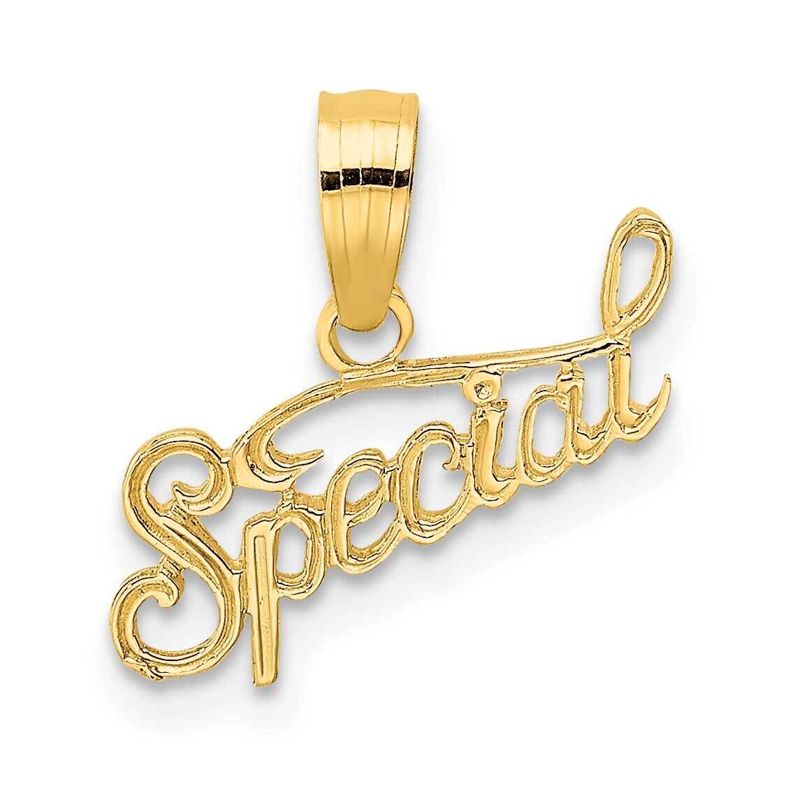 Special Charm 14k Gold Polished &amp; Textured D3881, MPN: D3881, 637218041558