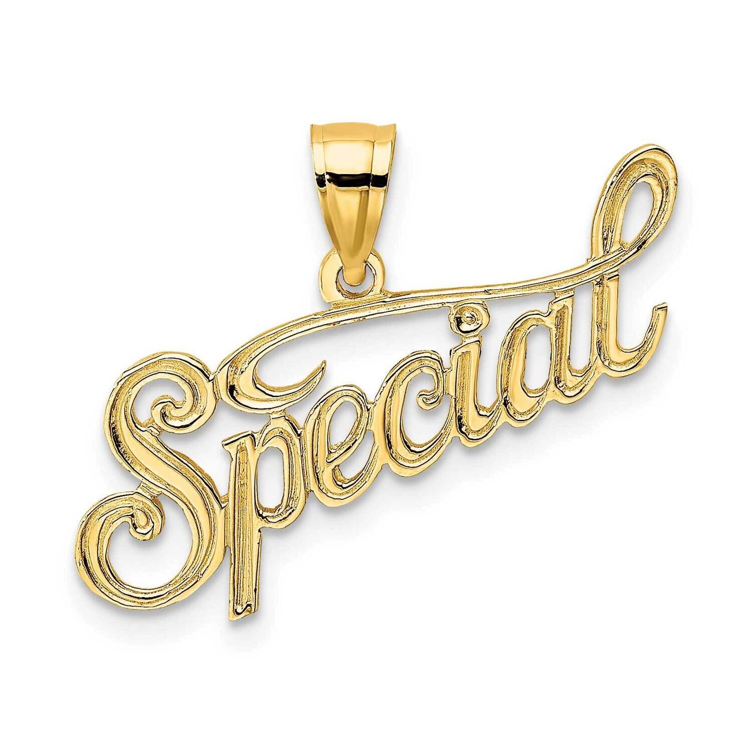 Special Charm 14k Gold Polished & Textured D3886