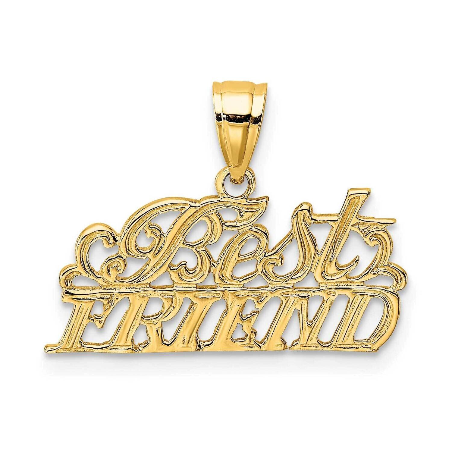 Best Friend Charm 14k Gold D3894