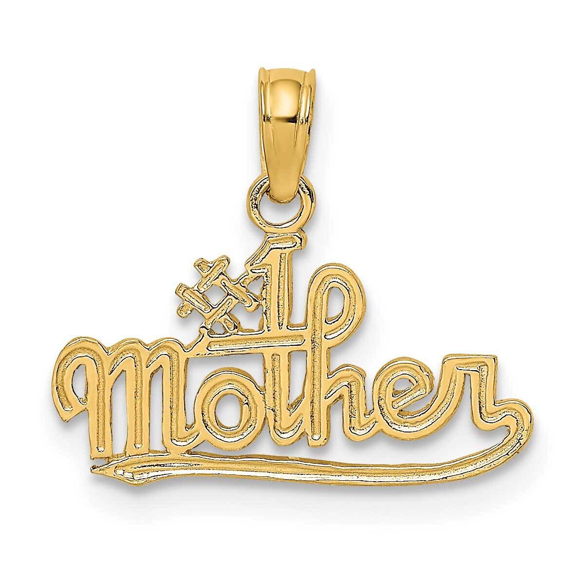 #1 Mother Charm 14k Gold D3931, MPN: D3931, 637218026128