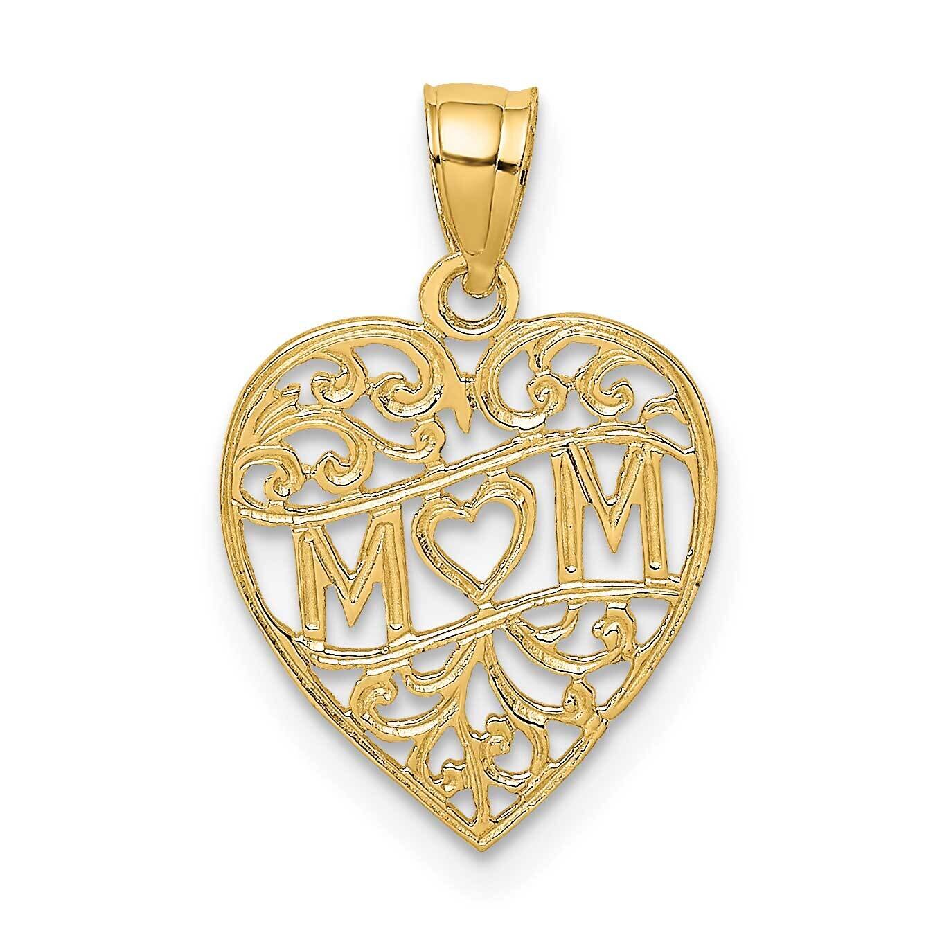 Mom In Heart Charm 14k Gold D3940, MPN: D3940, 637218032617