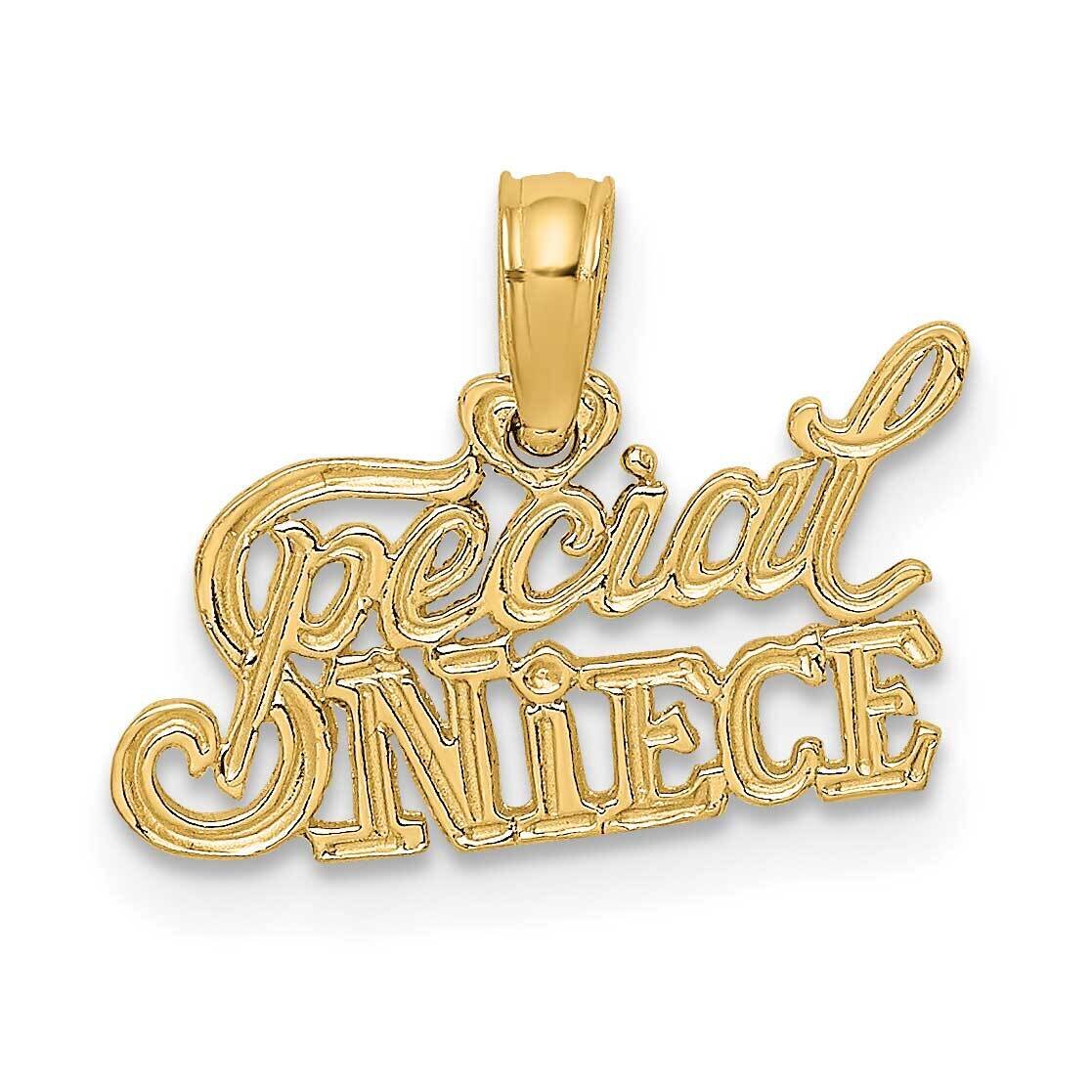 Special Niece Charm 14k Gold D3967