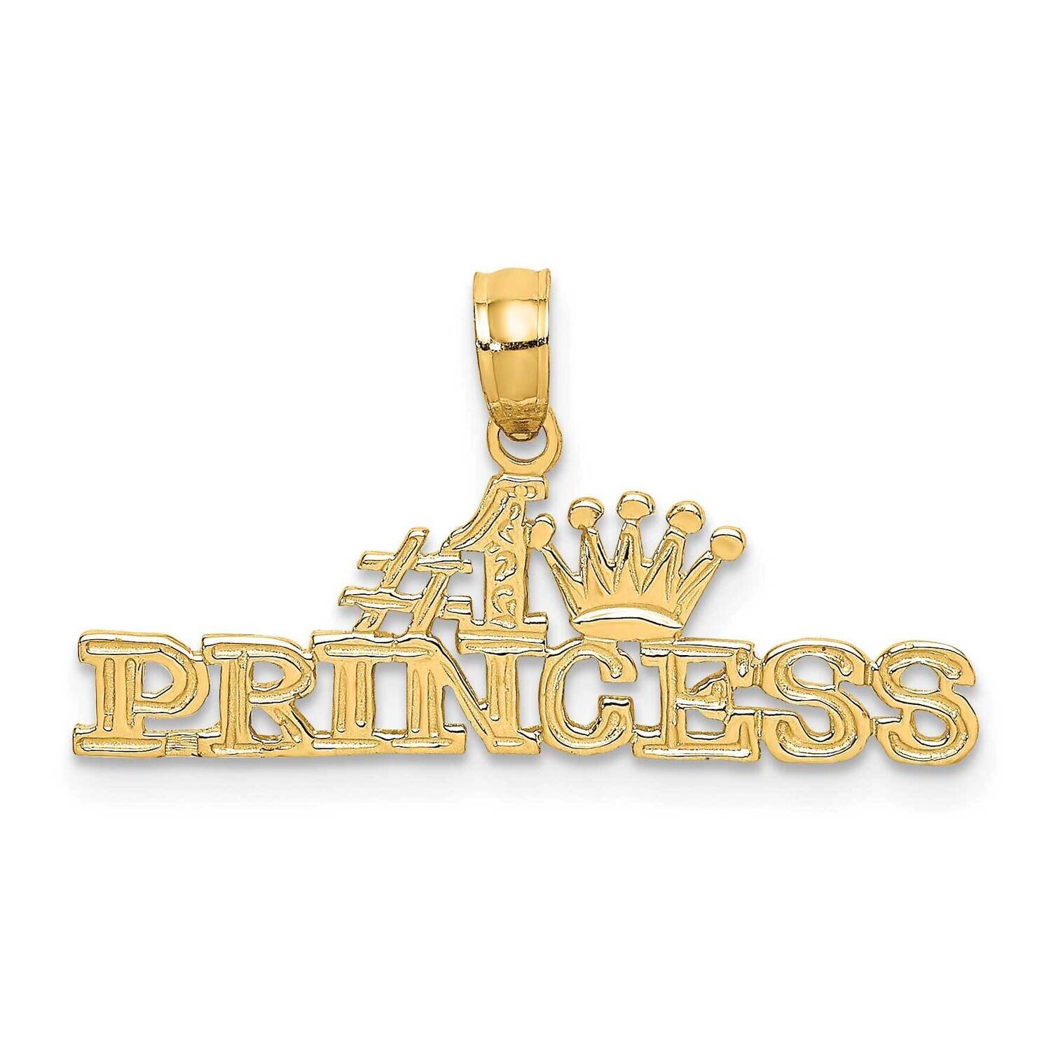 #1 Princess Charm 14k Gold D3984