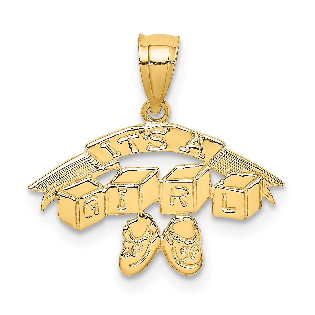 It&#39;S A Girl with Blocks Charm 14k Gold D4013, MPN: D4013, 637218026258
