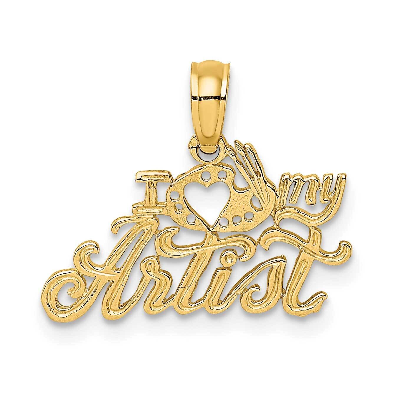 I Heart My Artist Charm 14k Gold D4255, MPN: D4255, 637218014965