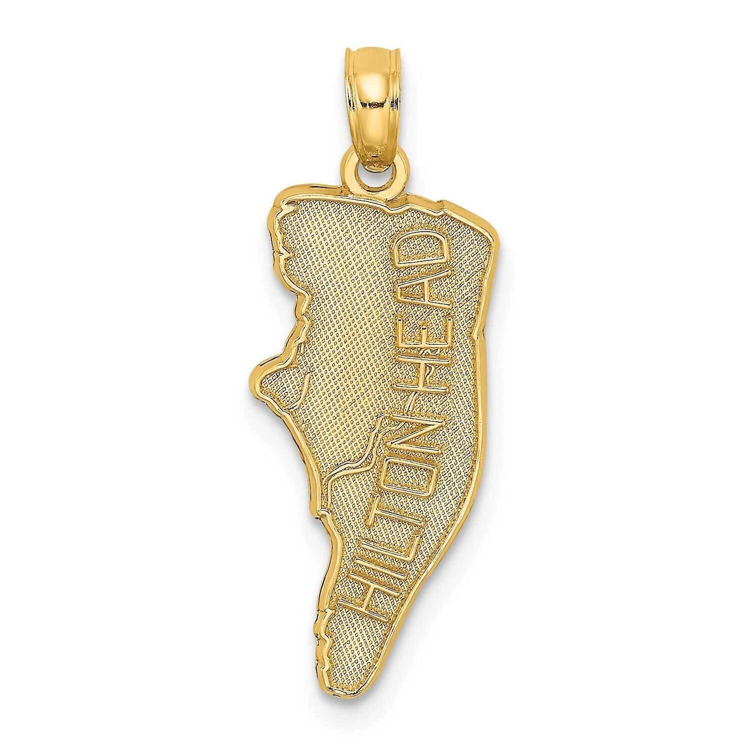 Hilton Head Map Charm 14k Gold D4401, MPN: D4401, 191101488375