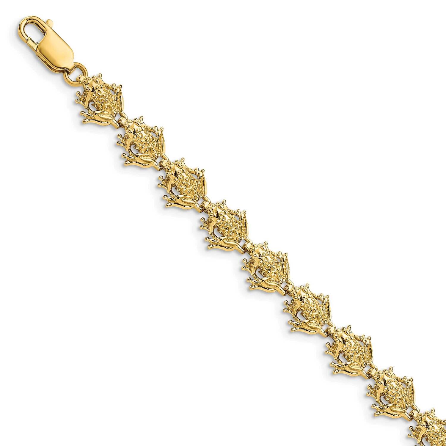 Frog Bracelet 14k Gold FB1554-7.25, MPN: FB1554-7.25, 637218044634