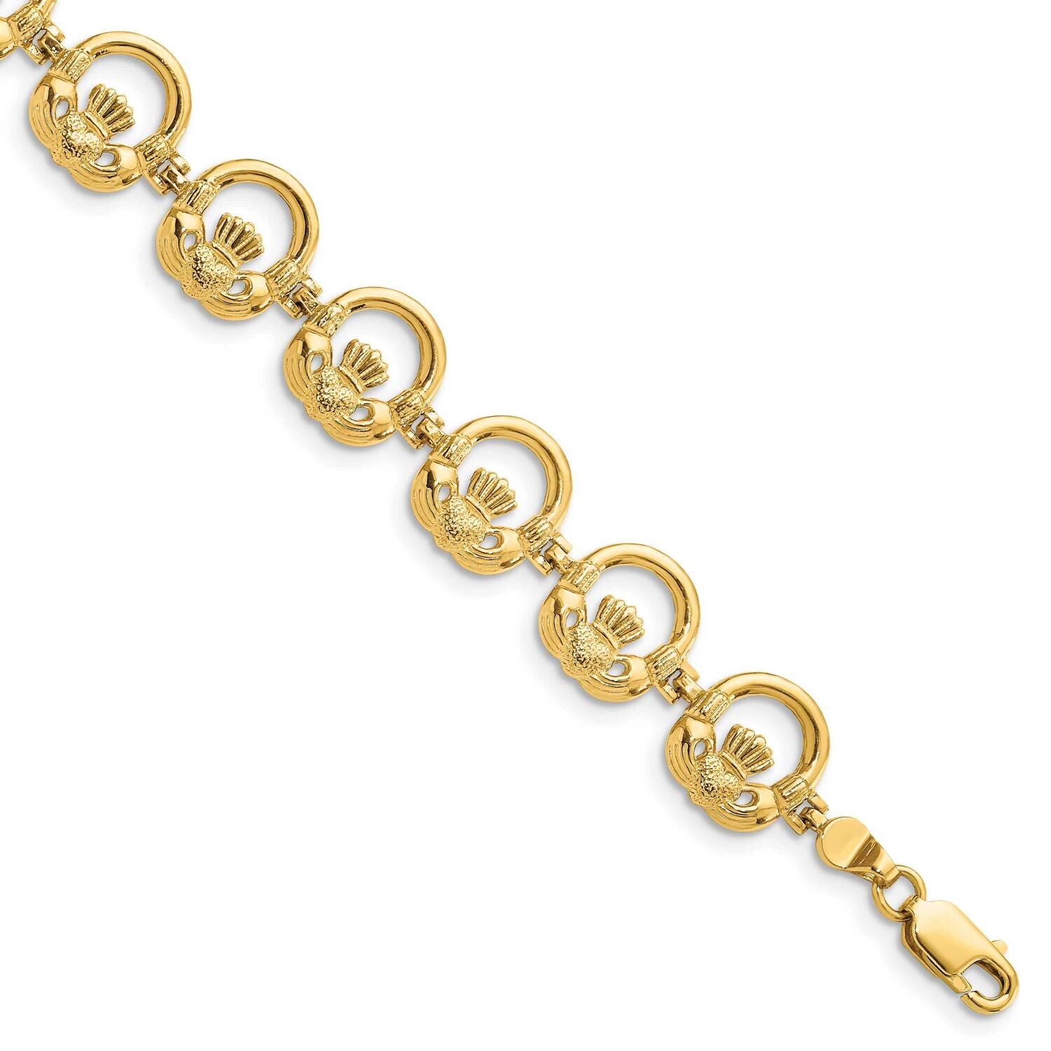 Claddagh Criclee Horizontal Bracelet 14k Gold FB1559-7.25, MPN: FB1559-7.25, 883957946092