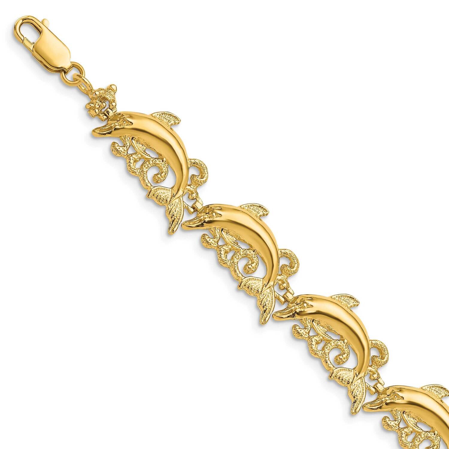 Dolphin Bracelet 14k Gold FB1596-7.5
