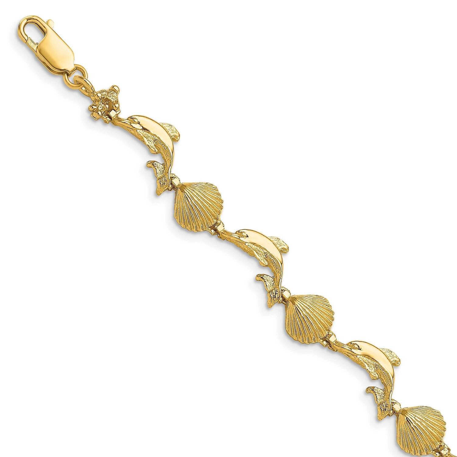 Dolphin Shell Bracelet 14k Gold FB1610-7.25, MPN: FB1610-7.25, 191101009938