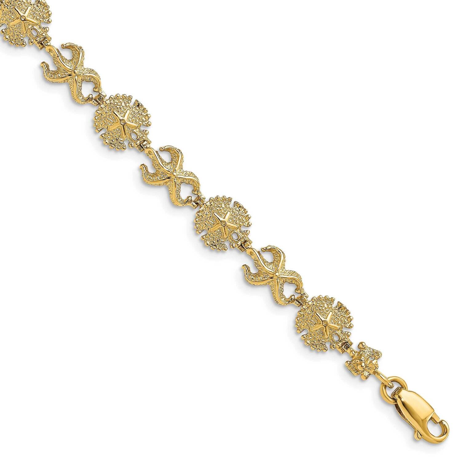 Starfish Sand Dolloar Bracelet 14k Gold FB1615-7, MPN: FB1615-7, 883957945804