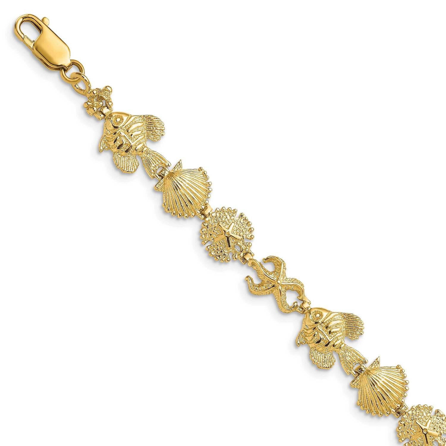Sea Life Bracelet 14k Gold FB1652-7, MPN: FB1652-7, 637218009916