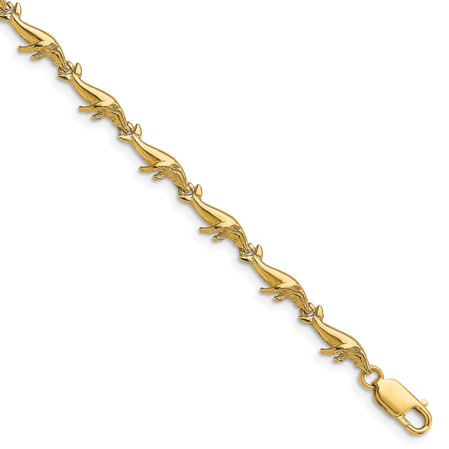Whale Bracelet 14k Gold FB1739-7.25, MPN: FB1739-7.25, 193812466680