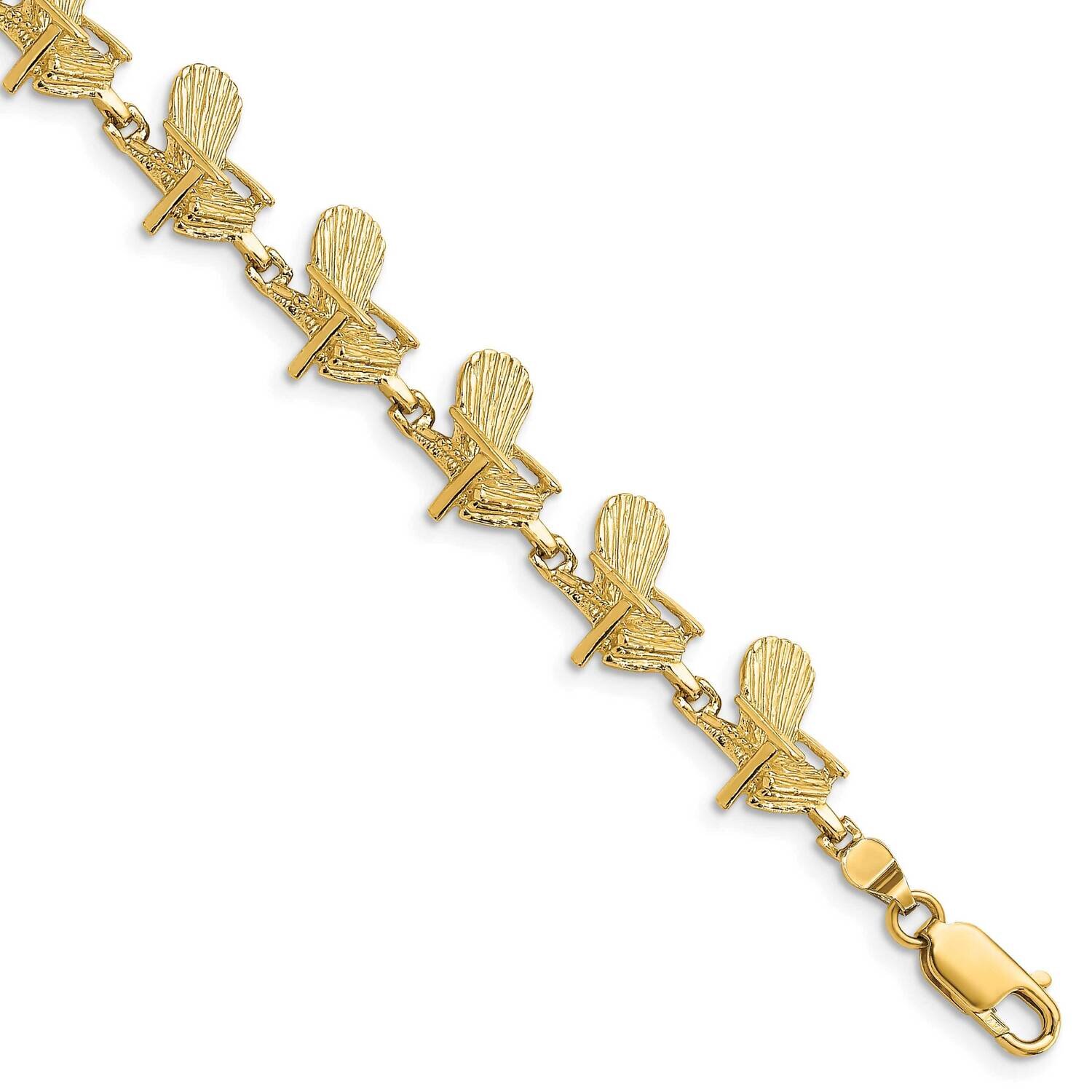 Beach Chair Bracelet 14k Gold FB1783-7, MPN: FB1783-7, 883957946085