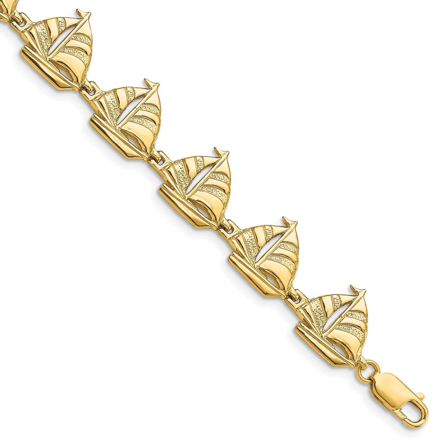 Sailboat Bracelet 14k Gold FB1785-7.25