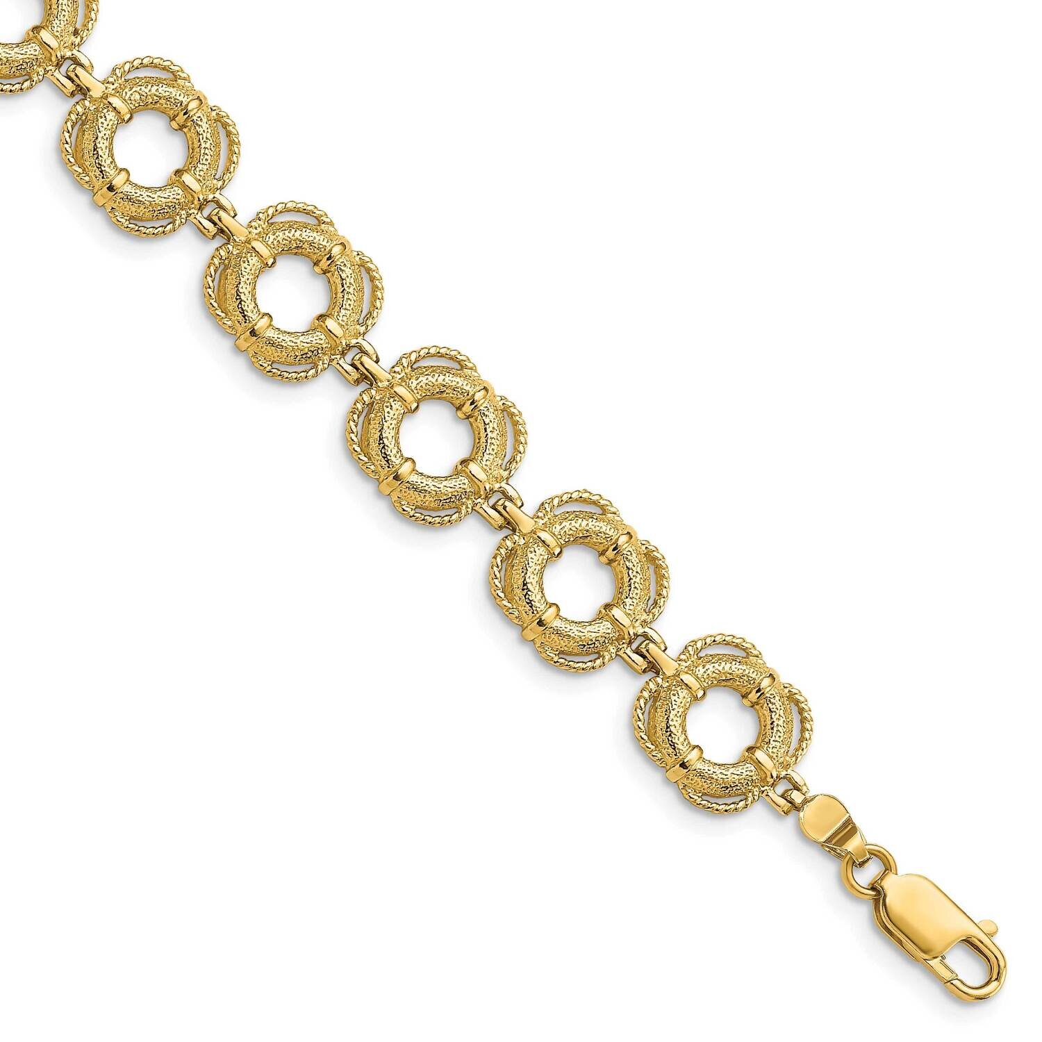 Life Preserver Bracelet 14k Gold FB1805-7.5, MPN: FB1805-7.5, 637218105328