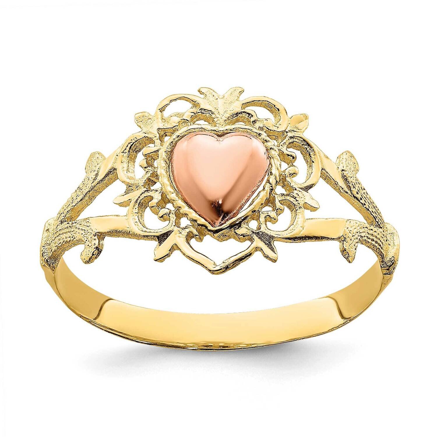 Heart Ring 14k Two-tone Gold K2076