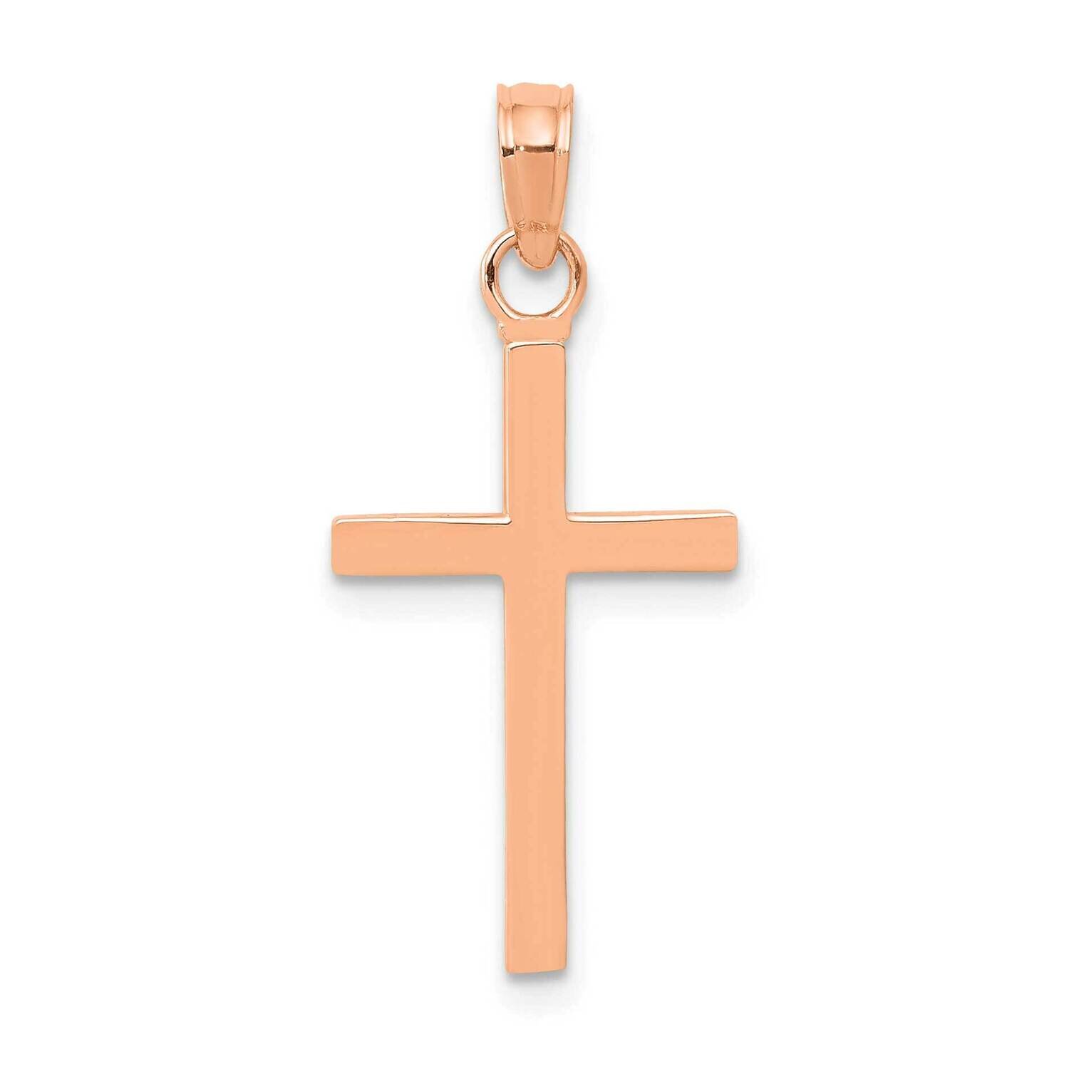 Polished Cross Pendant 14k Rose Gold K2116R, MPN: K2116R,