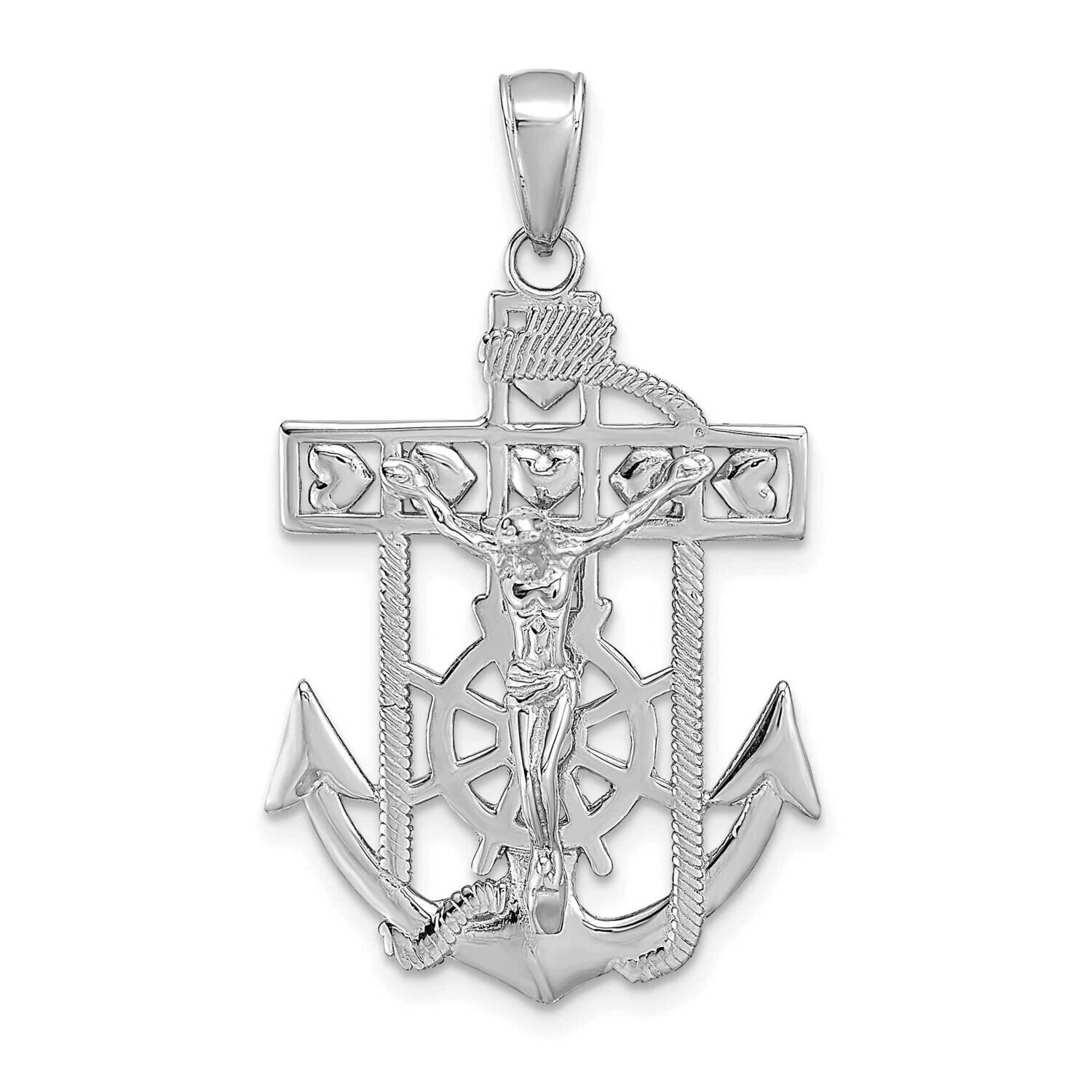 Mariner&#39;S Crucifix Pendant 14k White Gold K2210W, MPN: K2210W, 63721818897